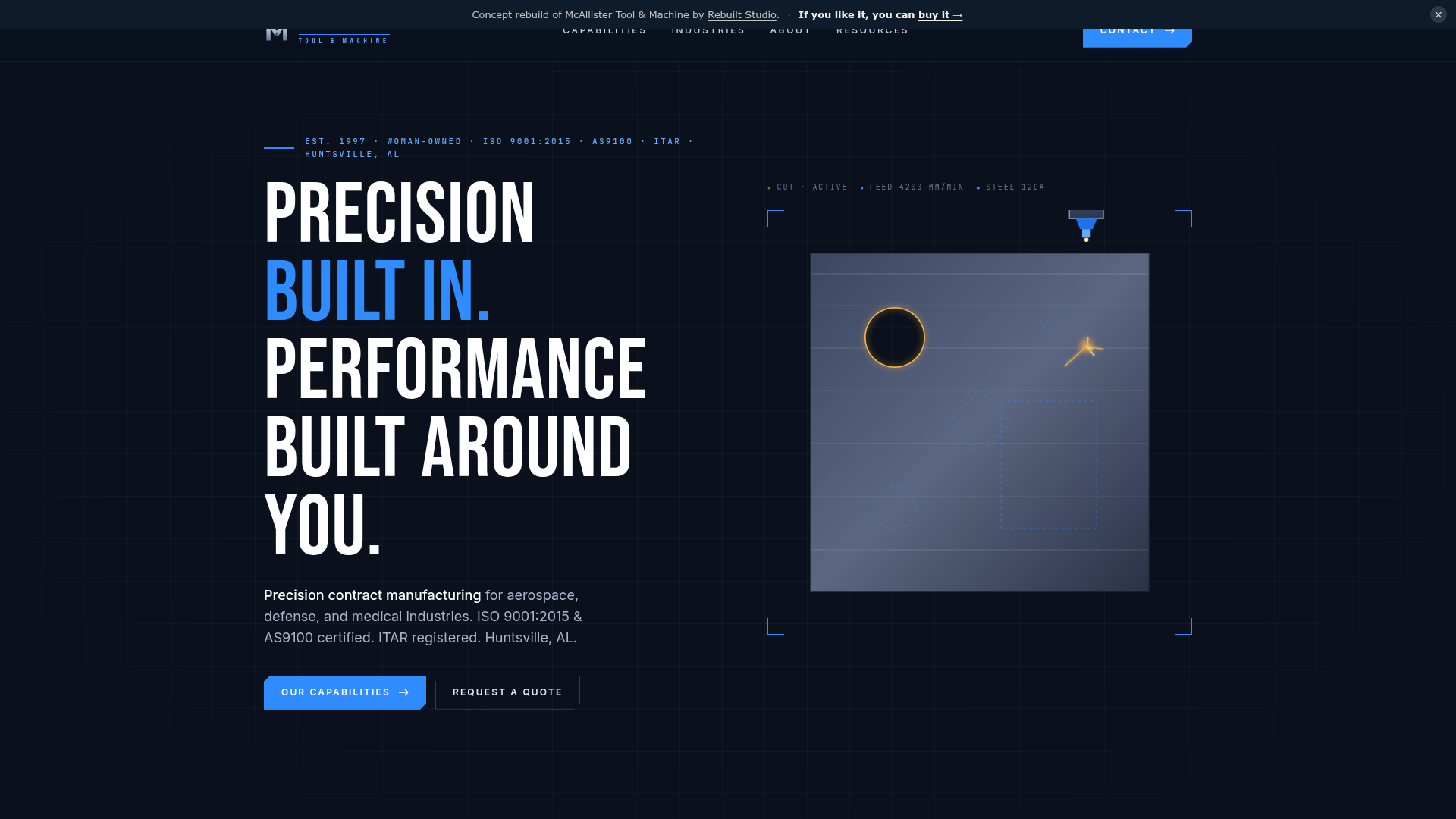 McAllister Tool & Machine redesign